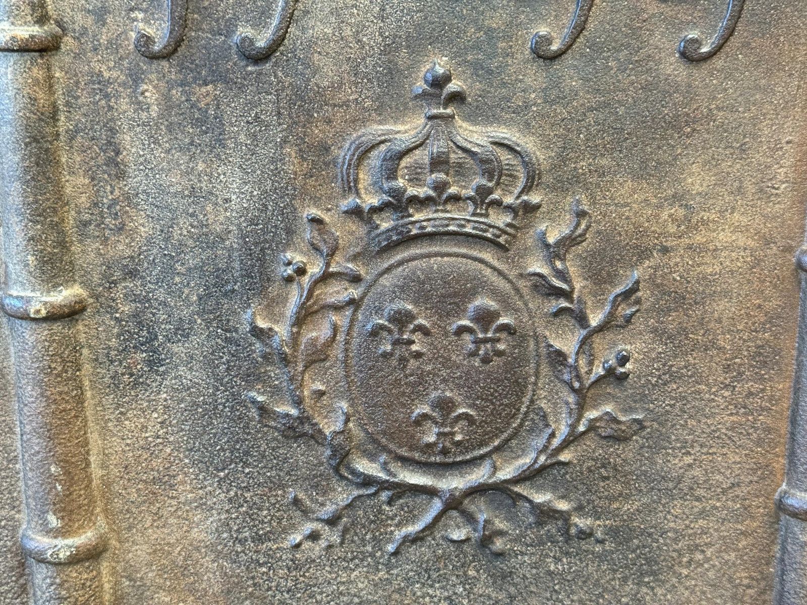 French Louis XV Arms Of France Fireback / Backsplash, Dated 1744 photo vinterior