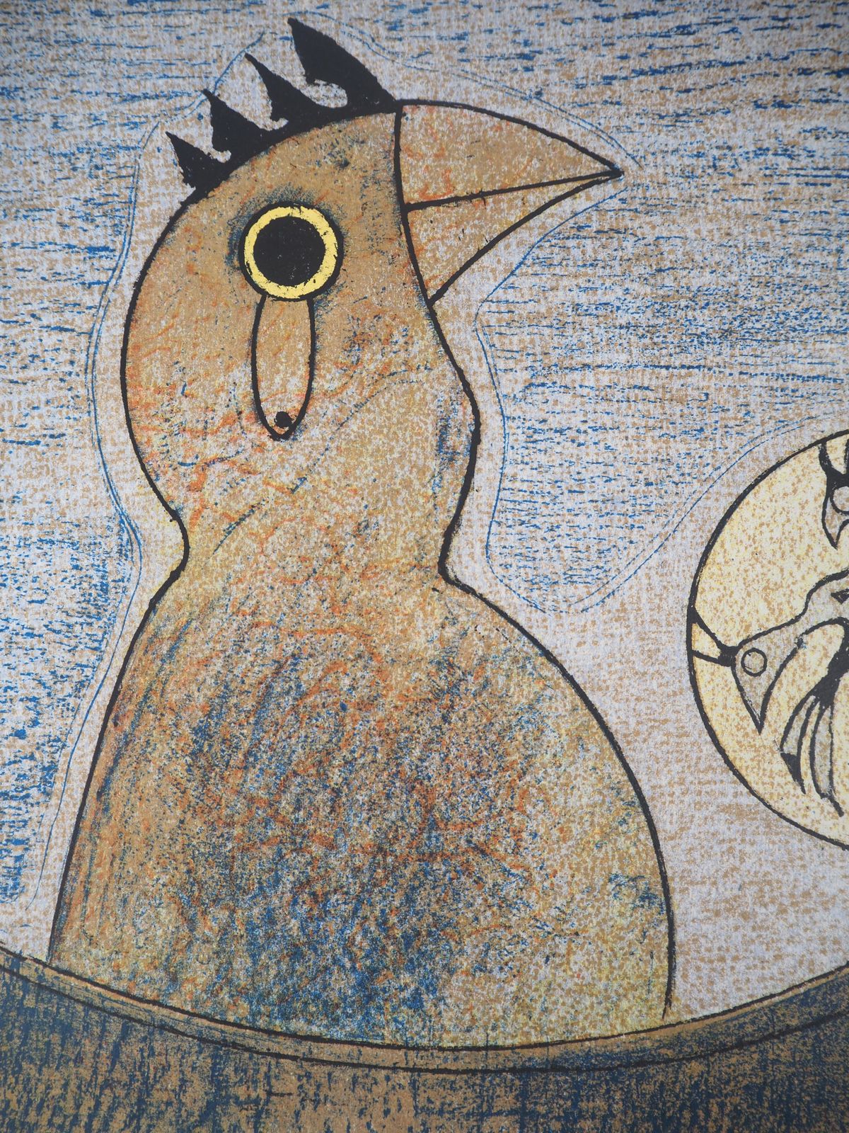 Max Ernstsurrealist Dream : Couple Of Roosters   Original Lithograph (Spies #P. 438)1970 photo for sale