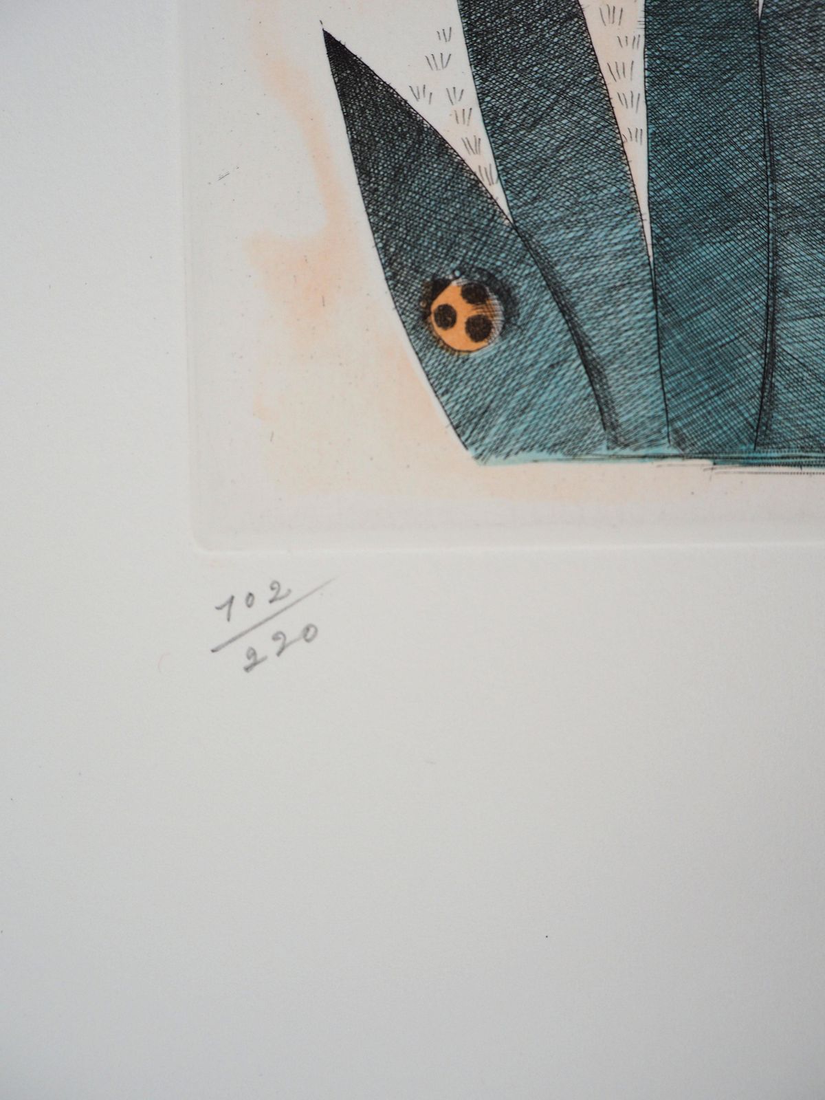 Raymond Peynetastrology   Zodiac : Virgo   Original Etching, 19791979 photo vinterior