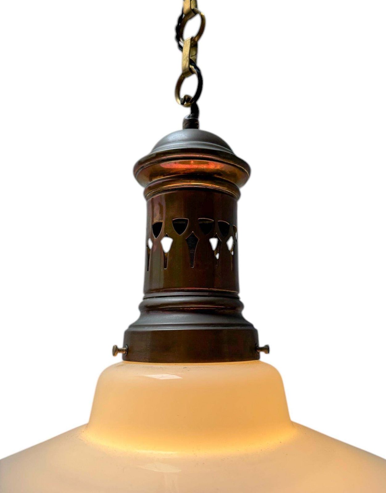 Arts & Crafts Extra Large Pendant In The Style Of Peter Behrens, 1900s photo Lighting