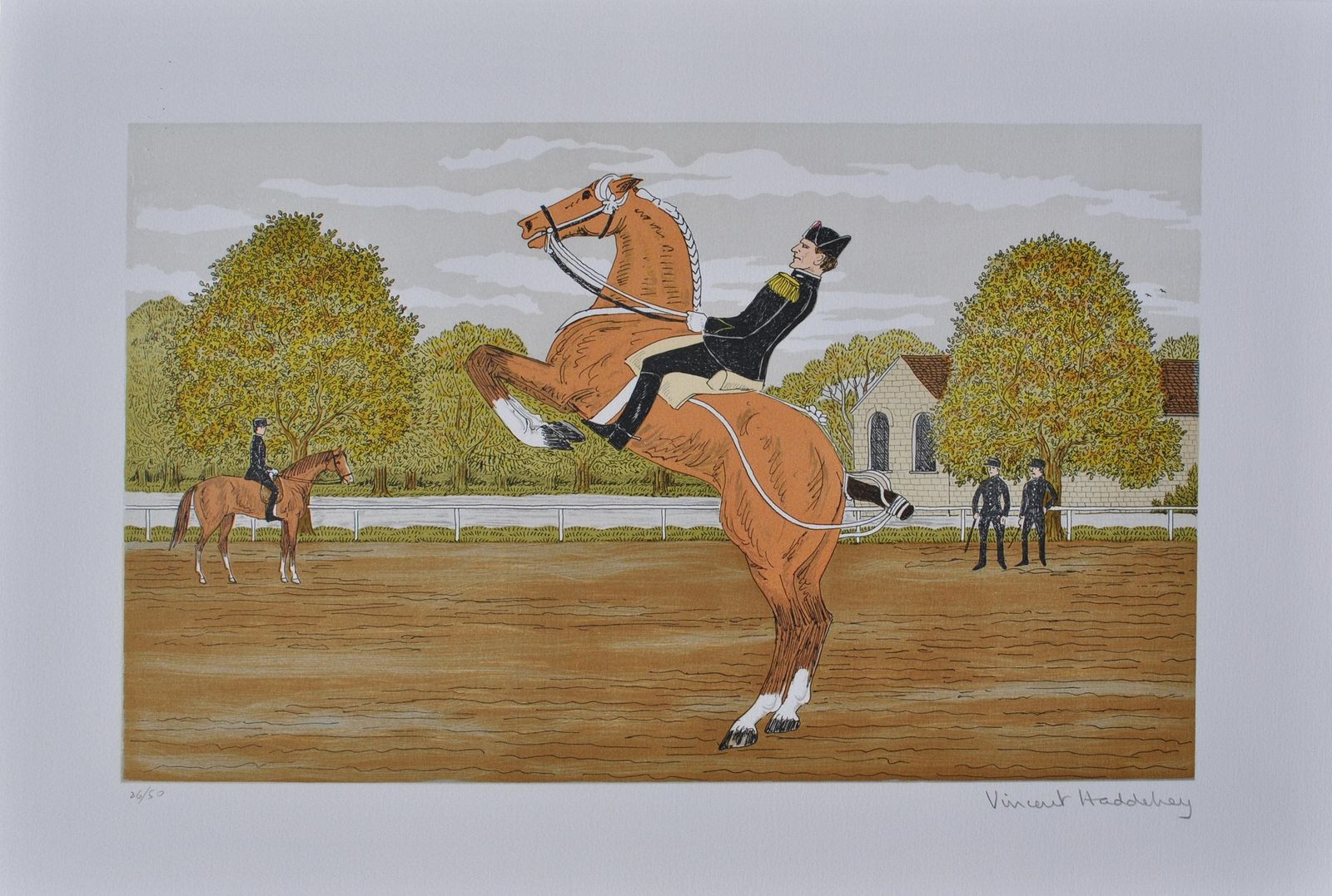Vincent Haddelseyhorse : Cavalry School   Original Lithograph, Handsigned & Ltd /501974