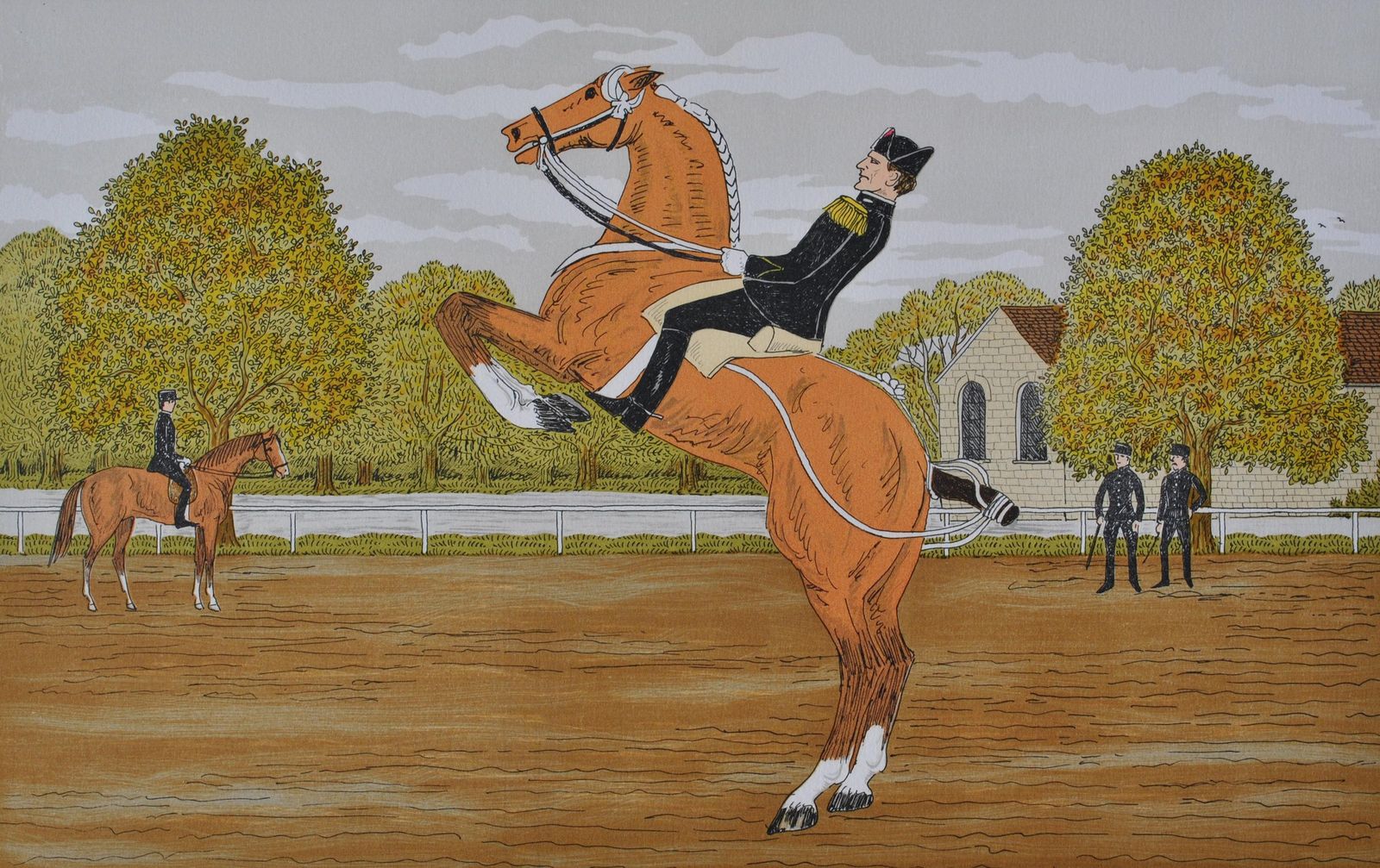 Vincent Haddelseyhorse : Cavalry School   Original Lithograph, Handsigned & Ltd /501974 photo for sale
