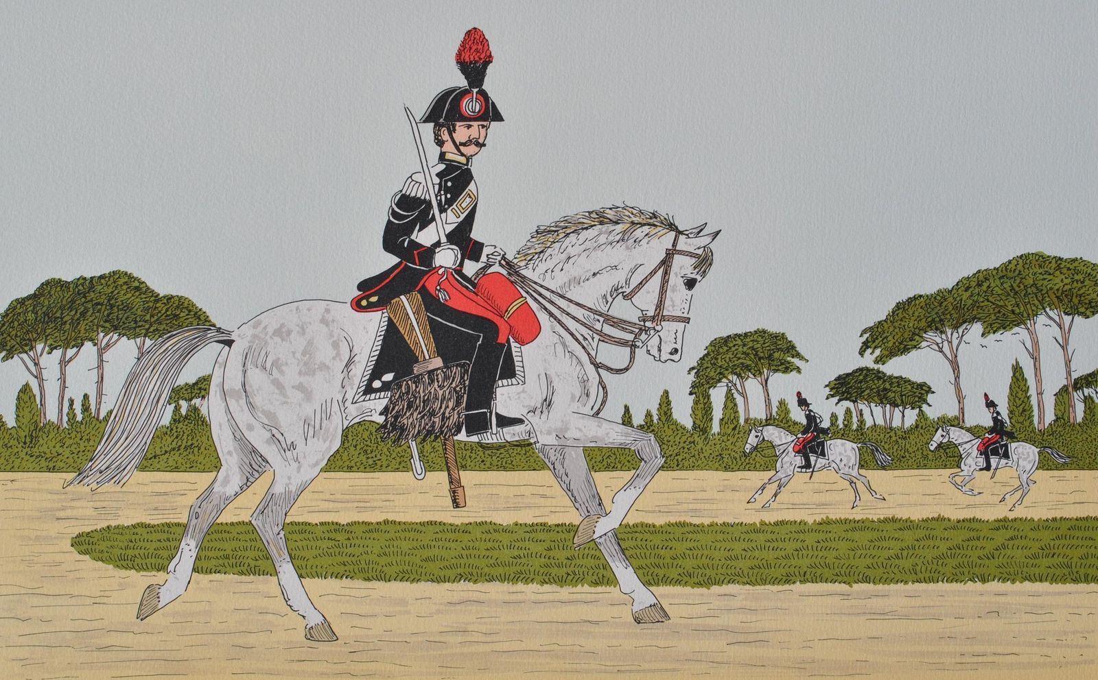 Vincent Haddelseyhorse : Cavalry School At Saumur   Original Lithograph, Handsigned & Ltd /1001974 photo for sale