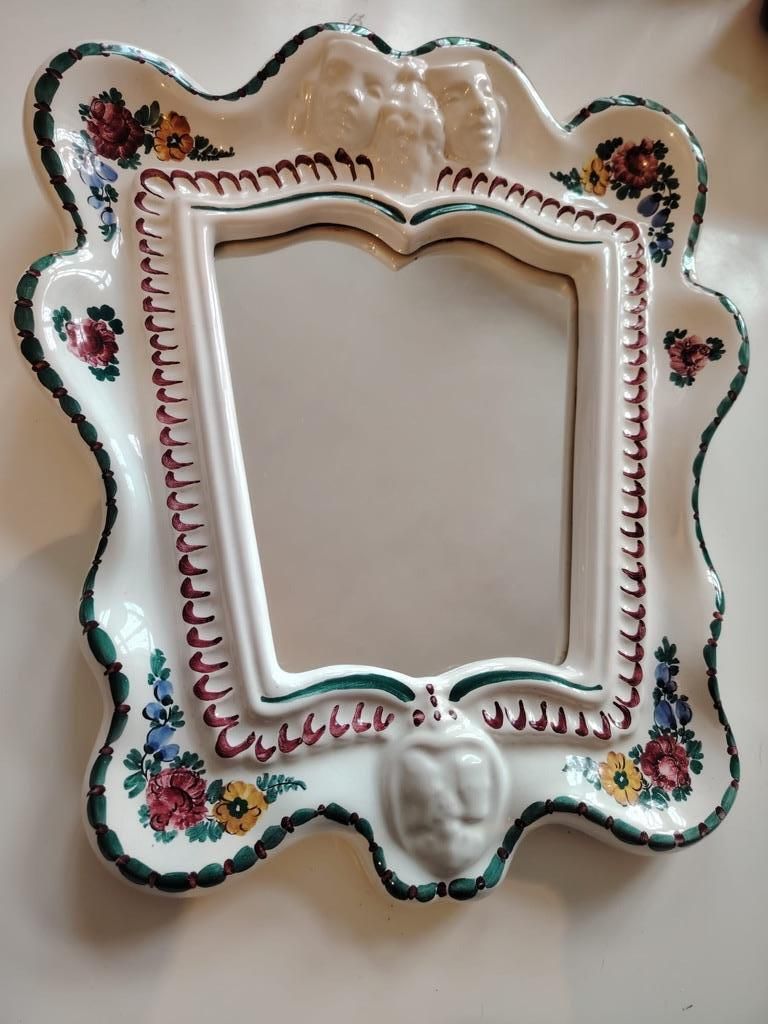 Rare Art Deco "Theater" Mirror By Gmundner Keramik photo Home Decor