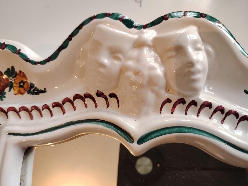 Rare Art Deco "Theater" Mirror By Gmundner Keramik photo vintage