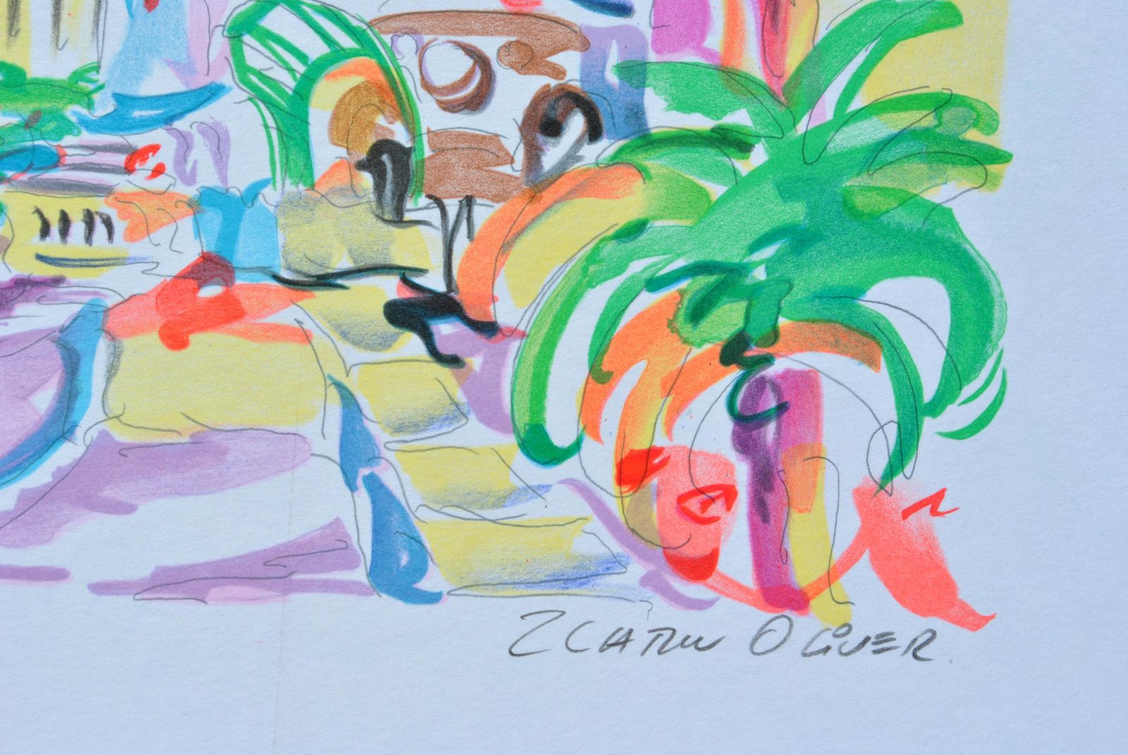 Oliver Zladkuriviera : Negresco Palace   Original Lithograph, Handsigned & Ltd /2501982 photo for sale
