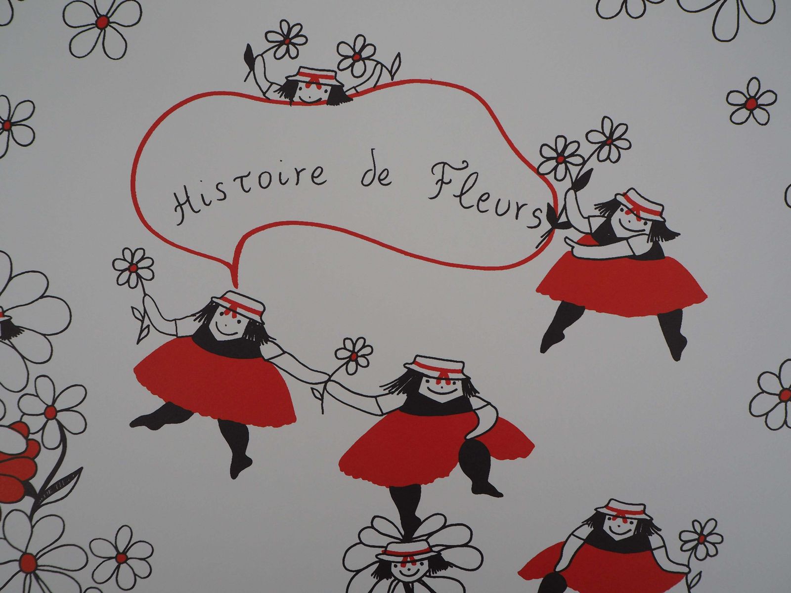 Yves Saint Laurentla Vilaine Lulu Among The Flowers   Lithograph1985 photo for sale