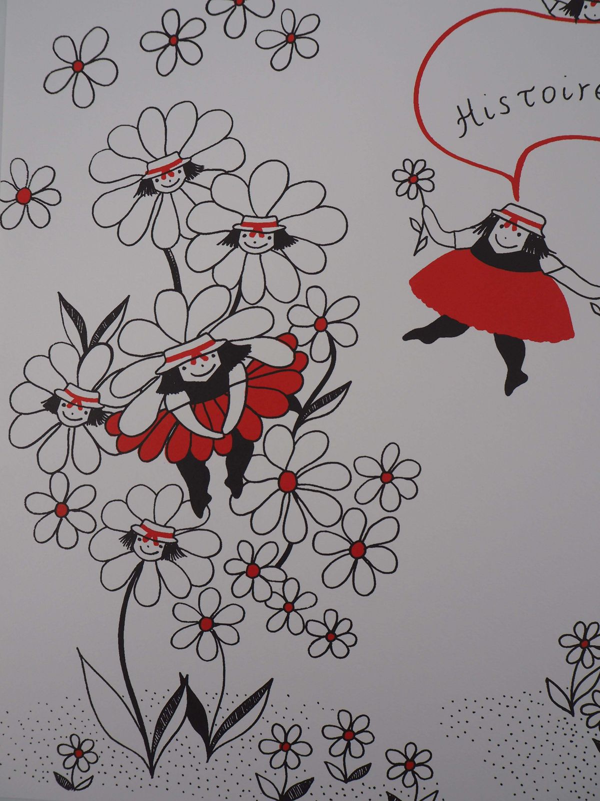 Yves Saint Laurentla Vilaine Lulu Among The Flowers   Lithograph1985 photo 336.0