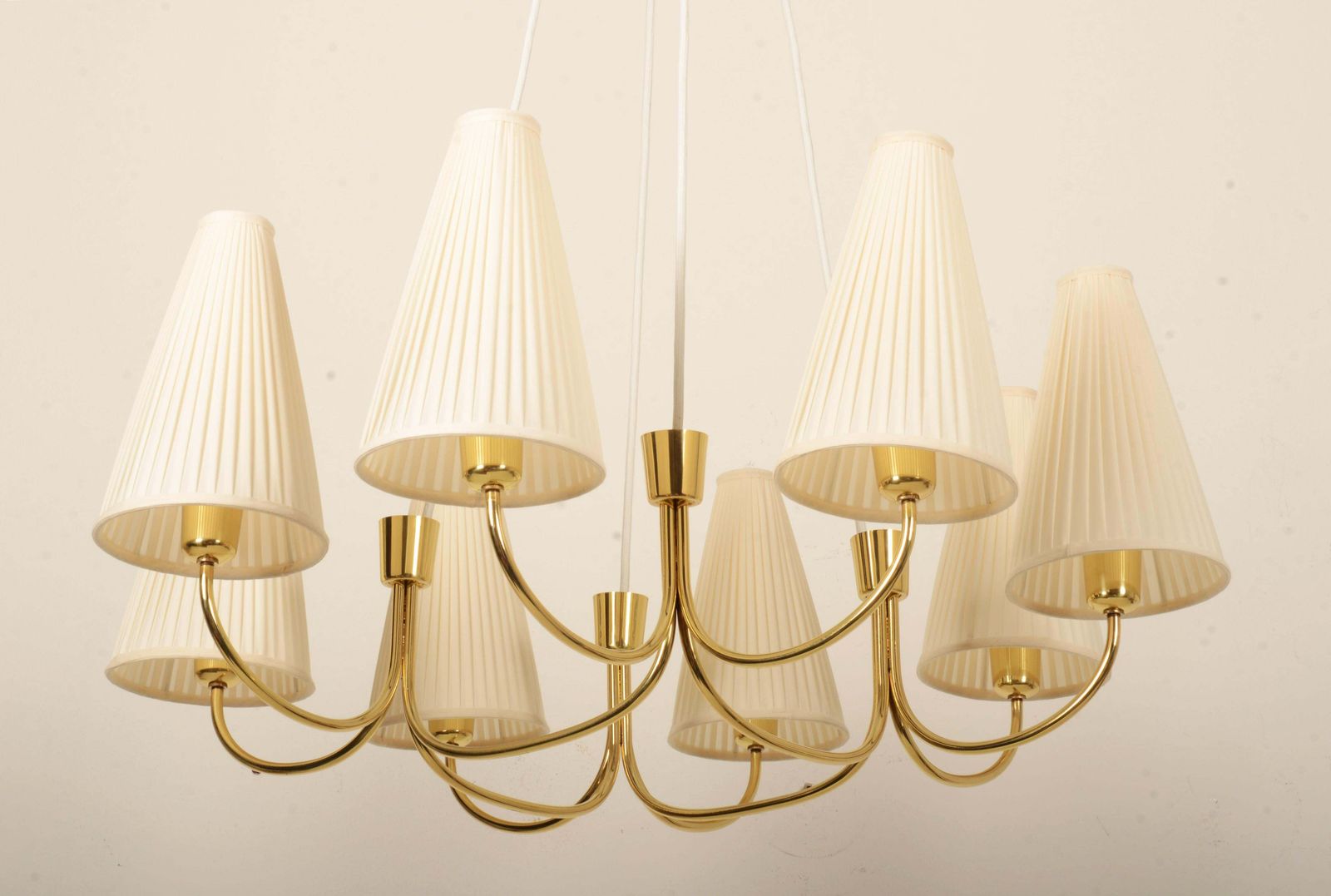 Huge Midcentury Brass Chandelier Model Globus 1069 By Rupert Nikoll photo for sale
