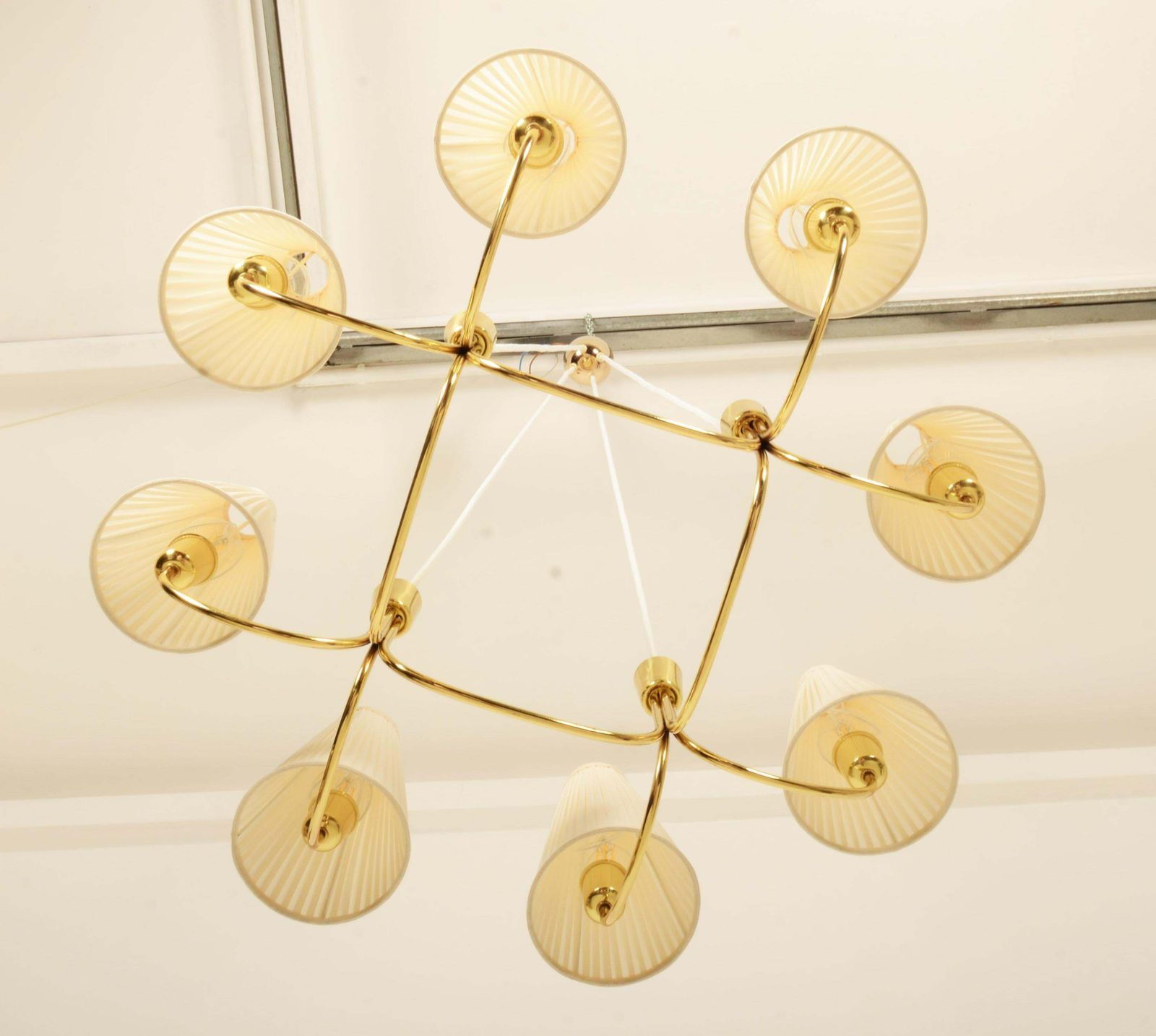 Huge Midcentury Brass Chandelier Model Globus 1069 By Rupert Nikoll photo 9069.0