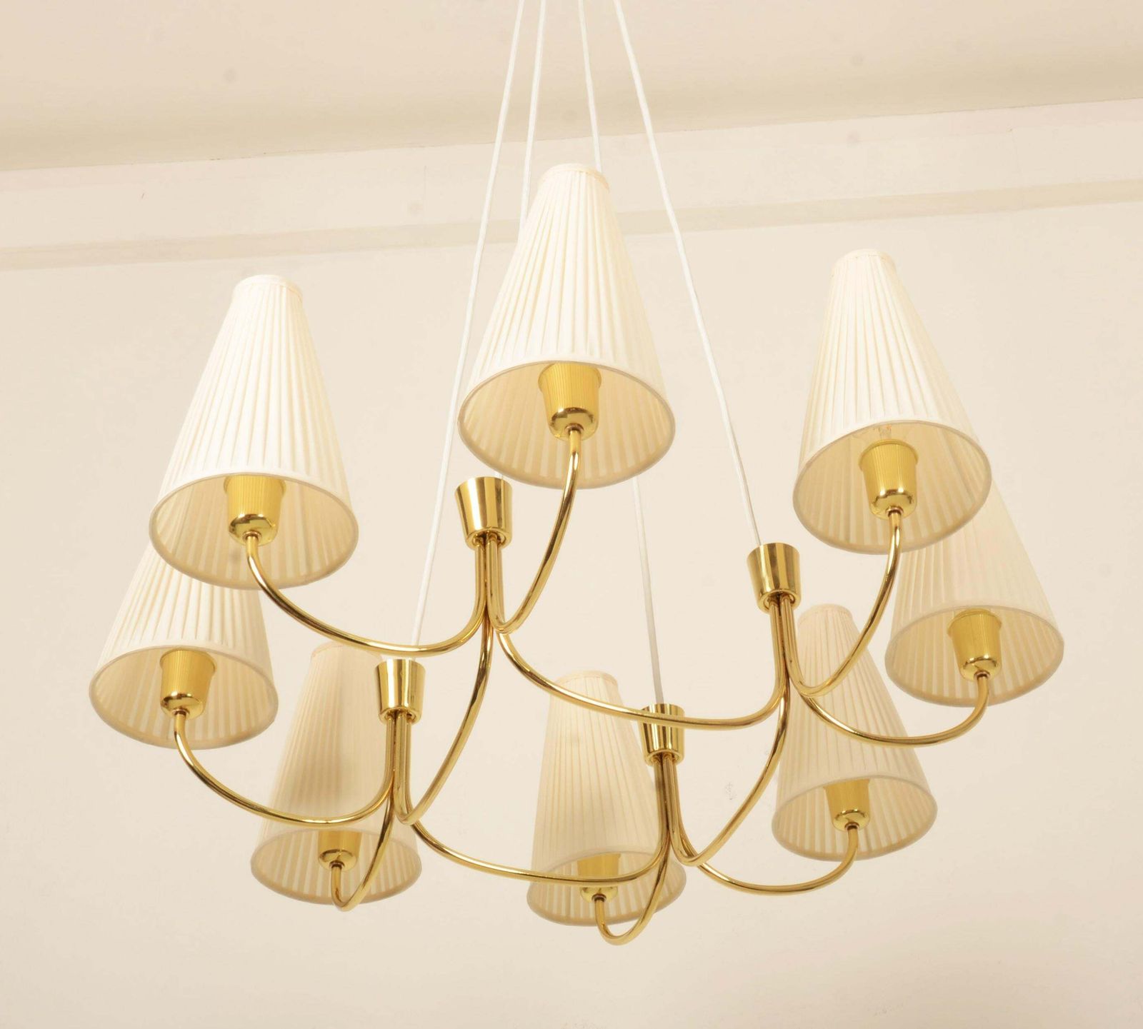 9069.0 Huge Midcentury Brass Chandelier Model Globus 1069 By Rupert Nikoll photo