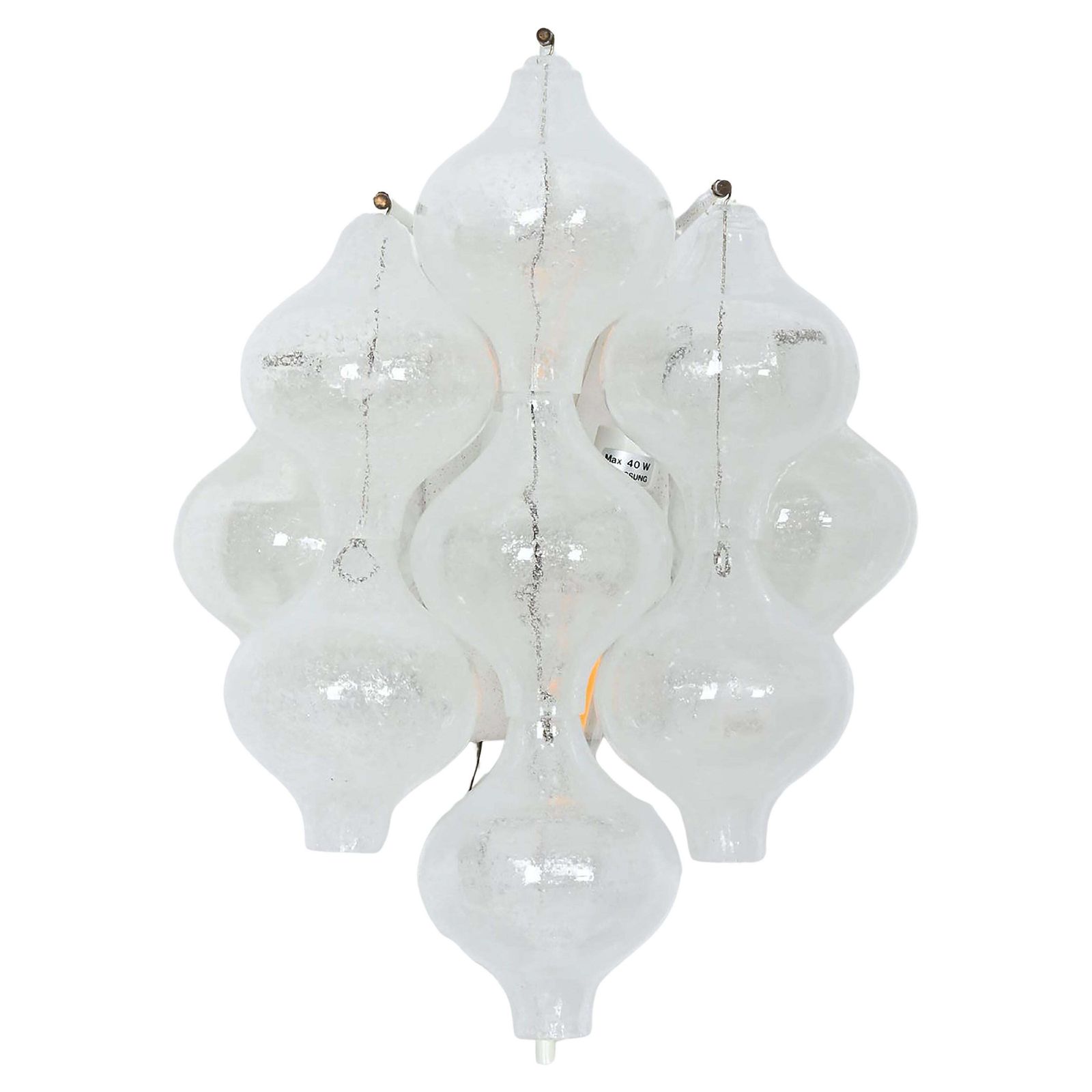 A Pair Of J.T. Kalmar Tulipan Glass Wall Lamps, Sconces