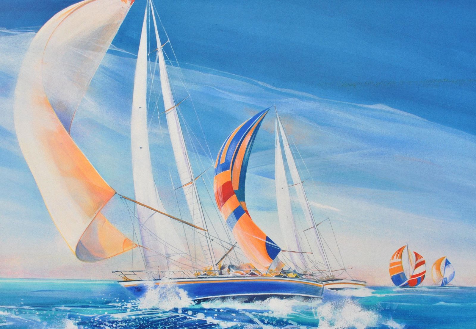 Stanley Spencersailing : The Race   Original Lithograph, Handsigned & Ltd /1501982 photo 133.0