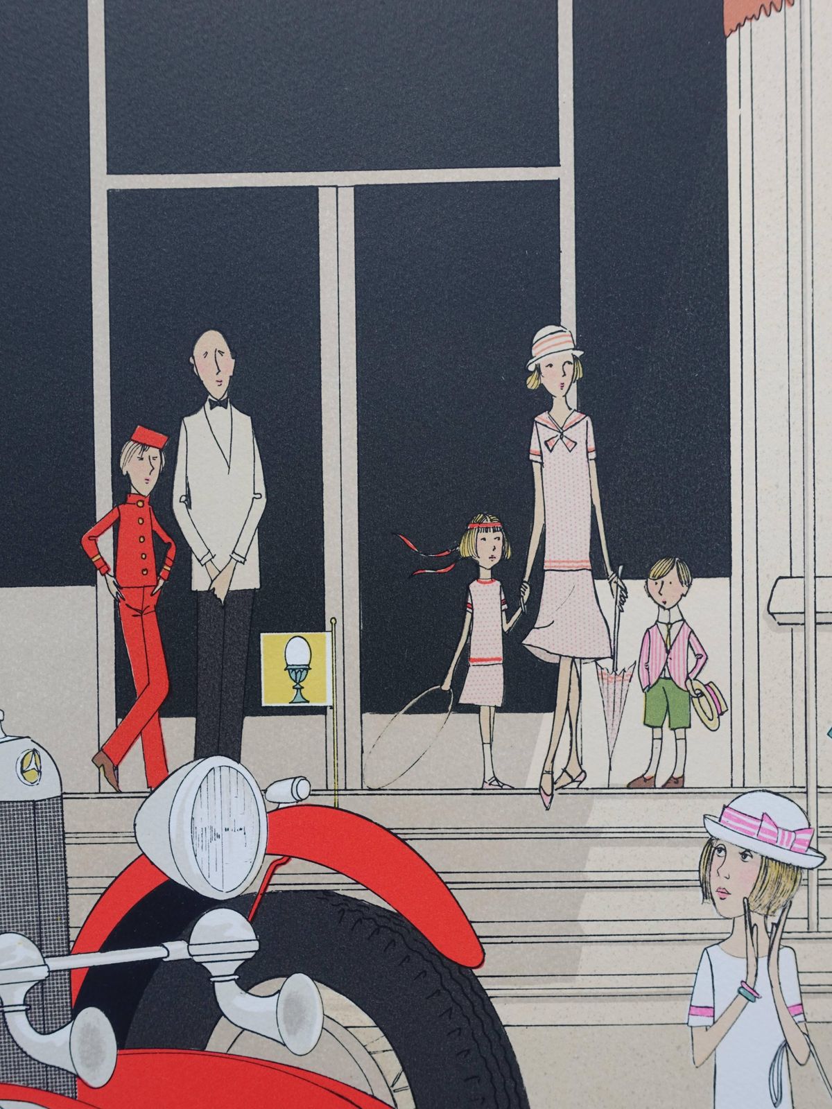 Denis Paul Noyermercedes 710   Cabourg Grand Hotel   Original Handsigned Lithograph   115ex photo for sale