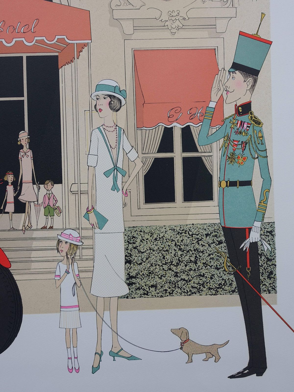 Denis Paul Noyermercedes 710   Cabourg Grand Hotel   Original Handsigned Lithograph   115ex photo 442.0