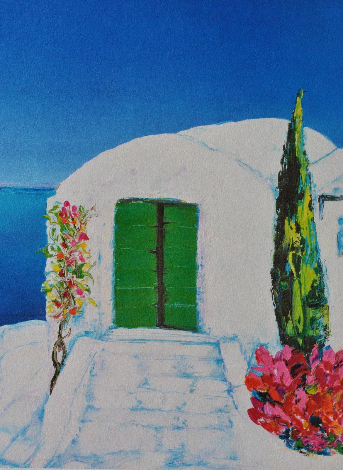 Serge Fenechriviera : View On Cyclades   Original Lithograph, Handsigned & Ltd /3901982 photo vintage