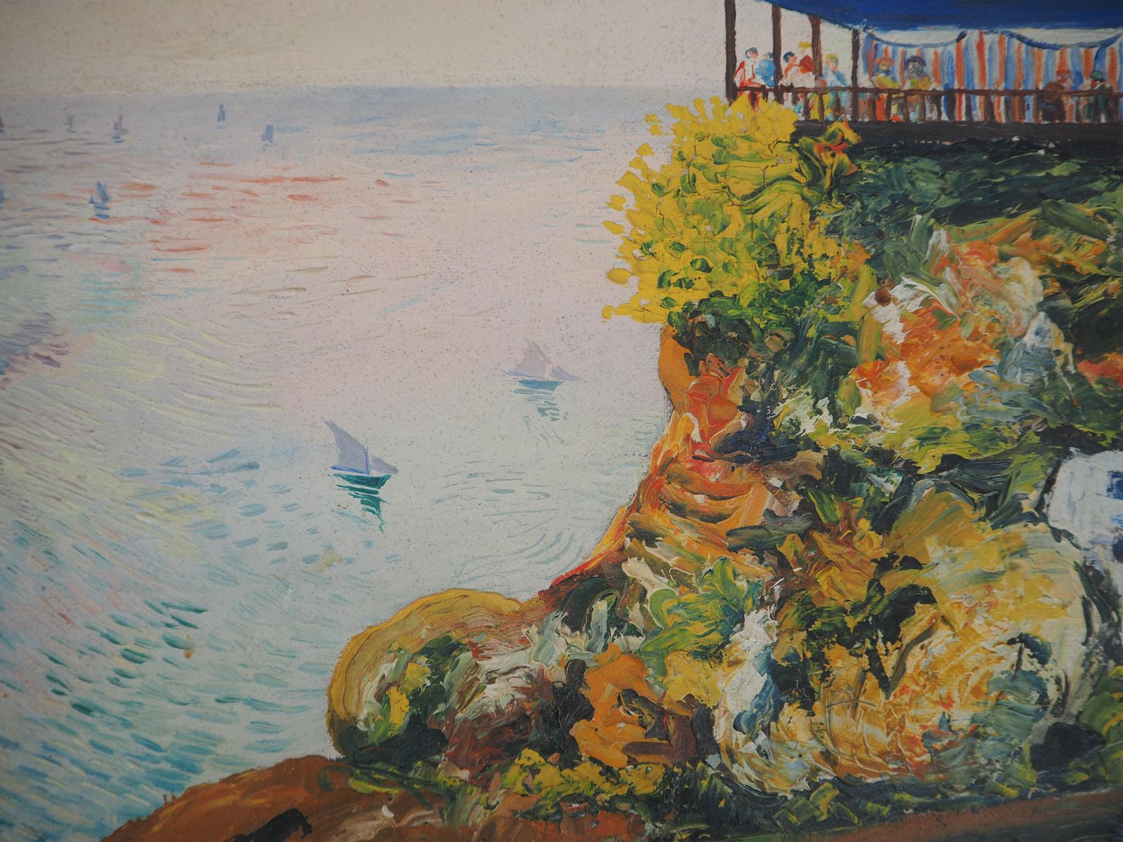 élisée Macletmediterranean Seascape Near Toulon   Oil On Canvas   Signed photo 3094.0