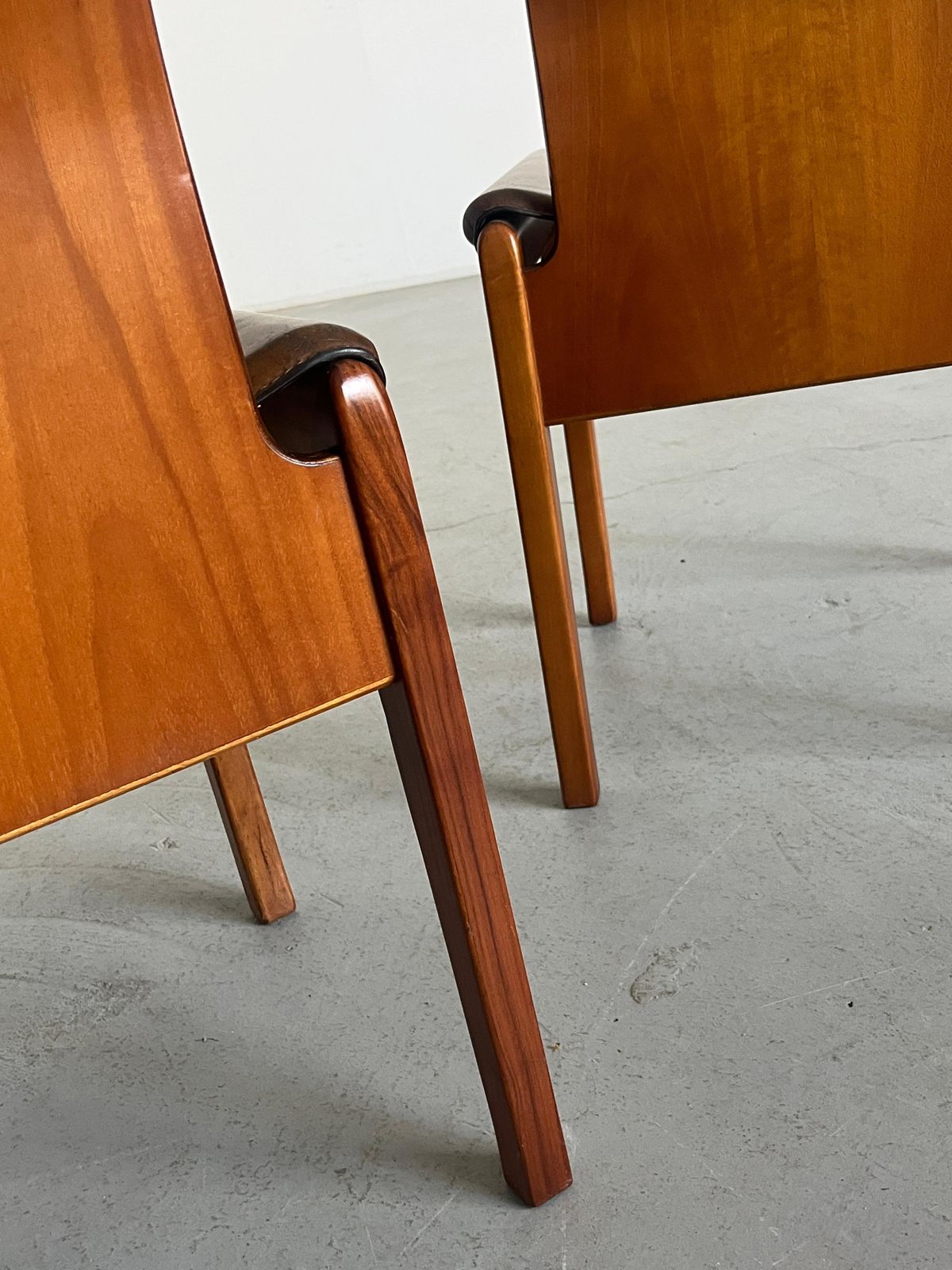 Set Of 4 Vintage 'Fiorenza' Dining Chairs By Tito Agnoli For Molteni, 1968 Italy photo vintage