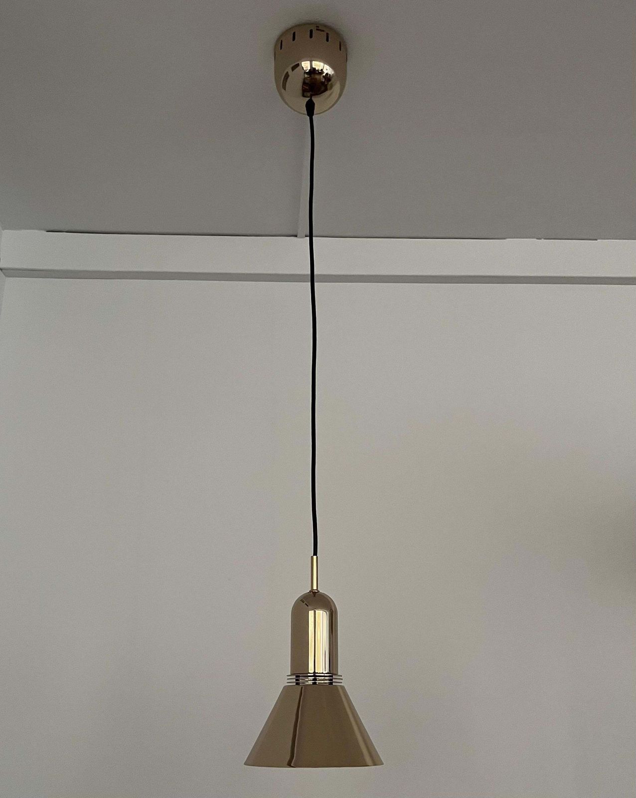 Mid Century Set Of Three Gold Chandeliers By Estiluz, Barcelona, 1970s photo furniture