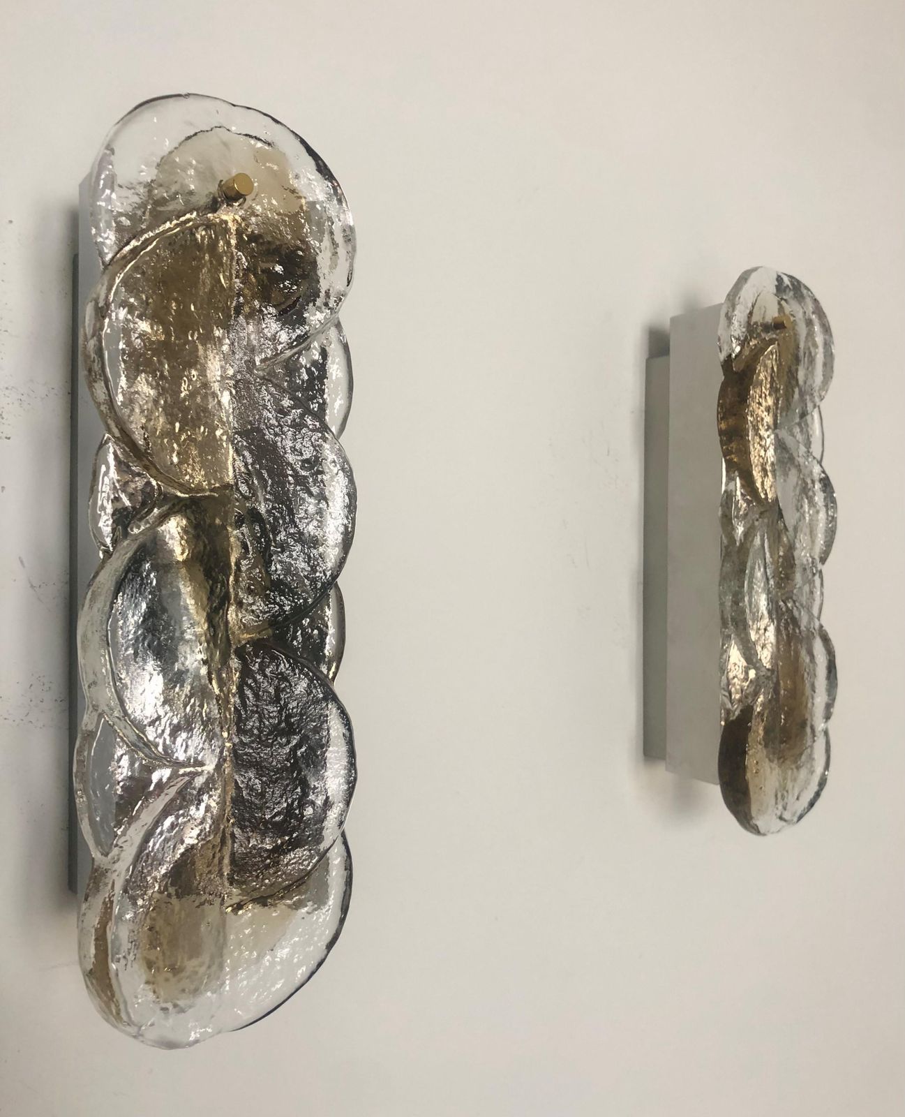 Austrian Mid Century Pair Of "Citrus" Murano Glass Wall Sconces By Kalmar, 1970s photo furniture