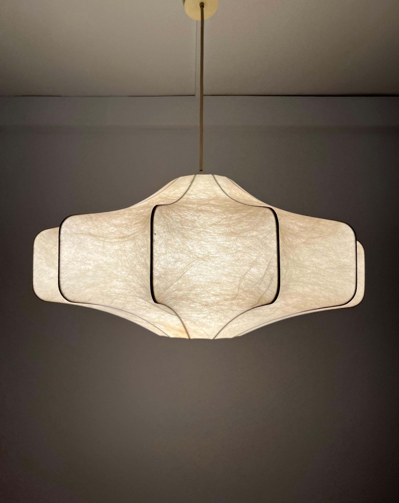 photo vinterior German Mid Century "Cocoon" Chandelier By Goldkant Leuchten, 1960s