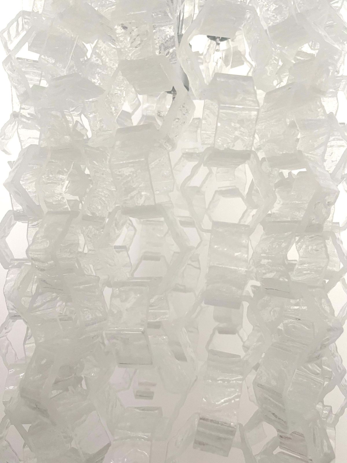 photo for sale Italian Long Midcentury Interlocking Murano Chandelier By Carlo Nason, 1970s