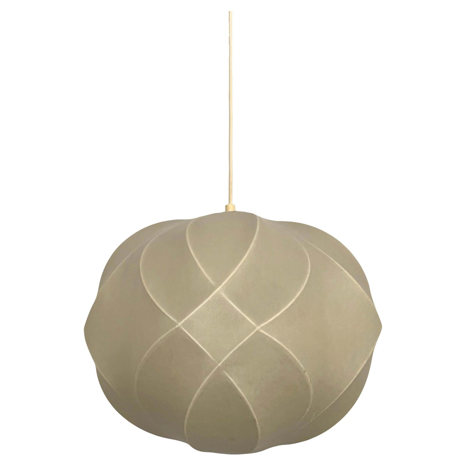 German Mid Century Cocoon Chandelier By Friedel Wauer For Goldkant, 1960s