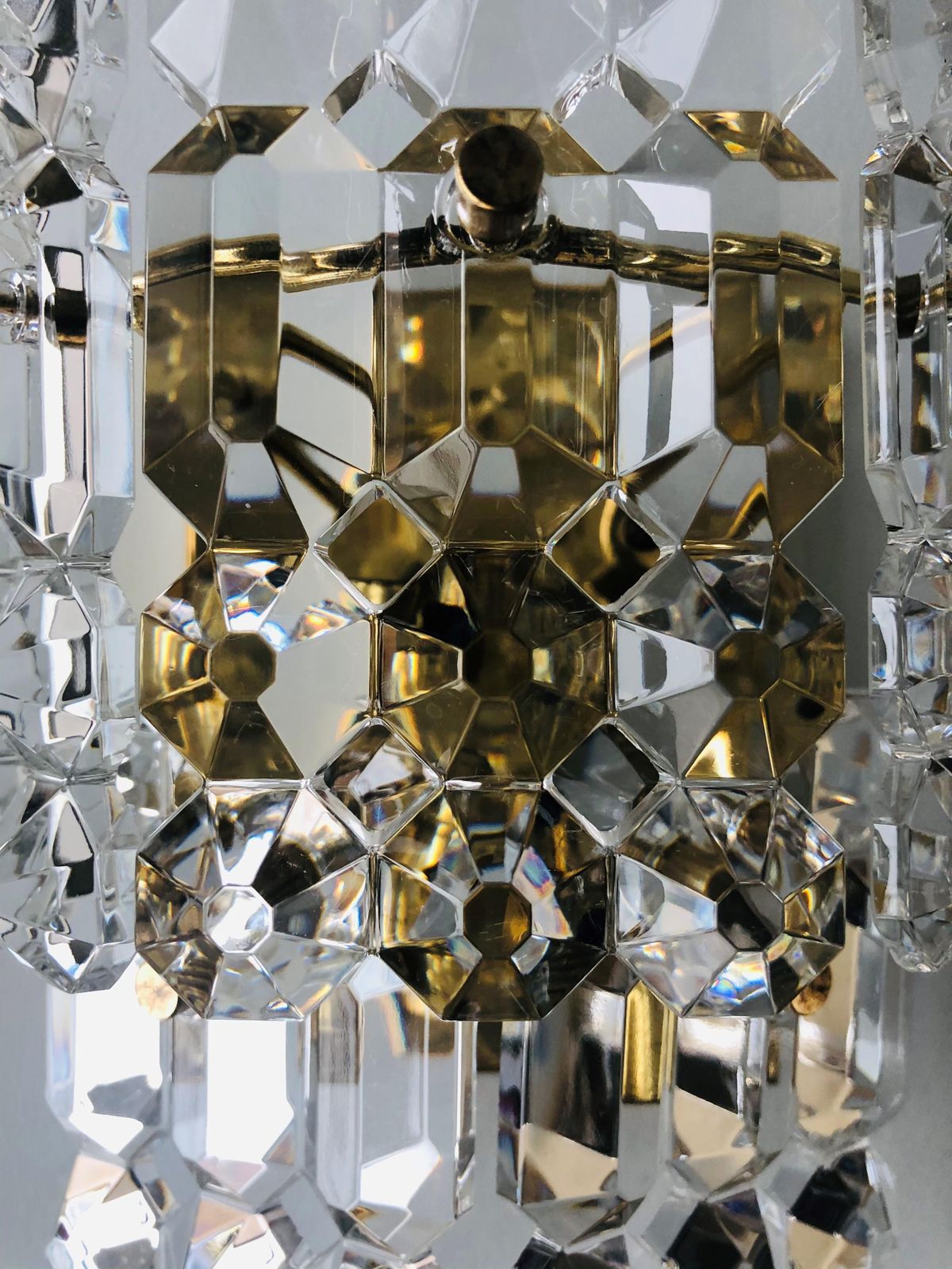 German Pair Of Midcentury Glass Wall Sconces By Kinkeldey, 1970s photo buy
