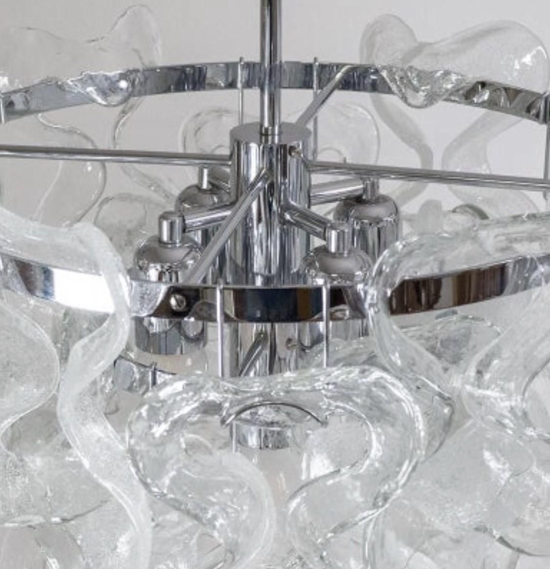 photo vinterior Austrian Midcentury Murano Glass "Catena" Chandelier By Kalmar, 1970s
