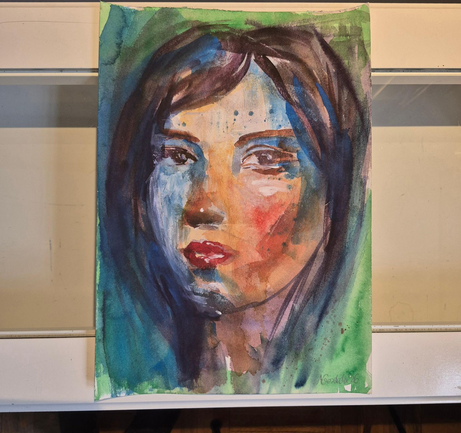 Anna Masiul Gozdeckaimprovisations, Contemporary Painting, Acrylic On Paper, Polish Artist2026 photo vinterior