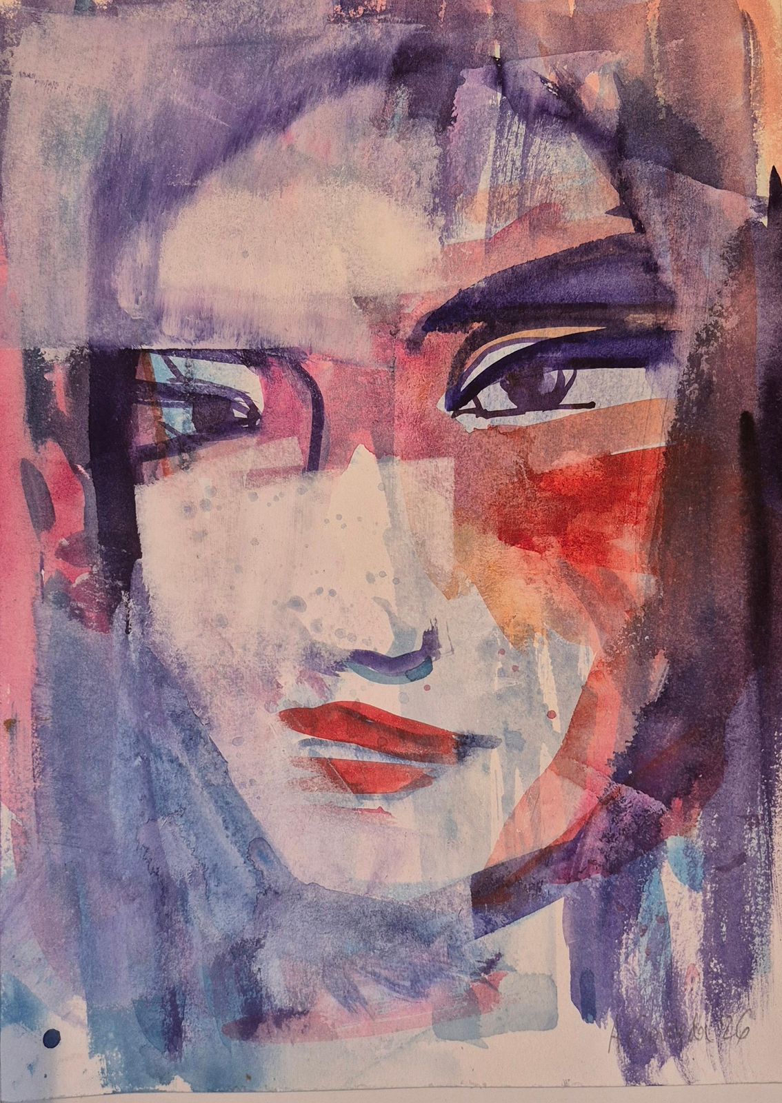 Anna Masiul Gozdeckaimprovisations, Contemporary Painting, Acrylic On Paper, Polish Artist2026