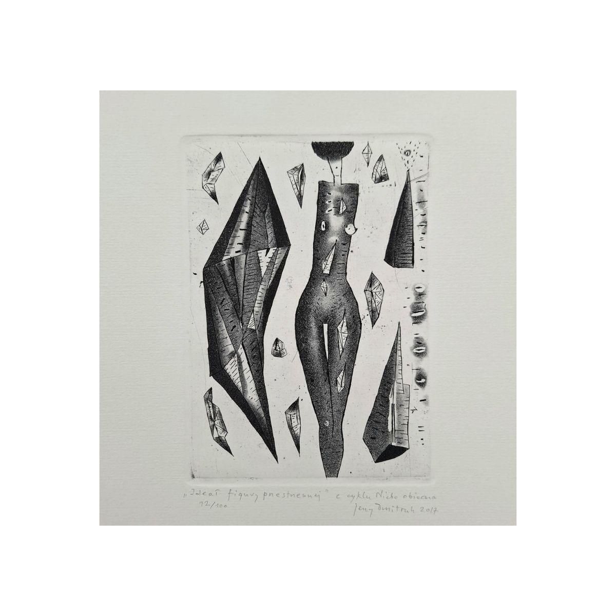 Jerzy Dmitrukthe Ideal Of A Spatial Figure   21st Century, Contemporary Etching2017 photo furniture