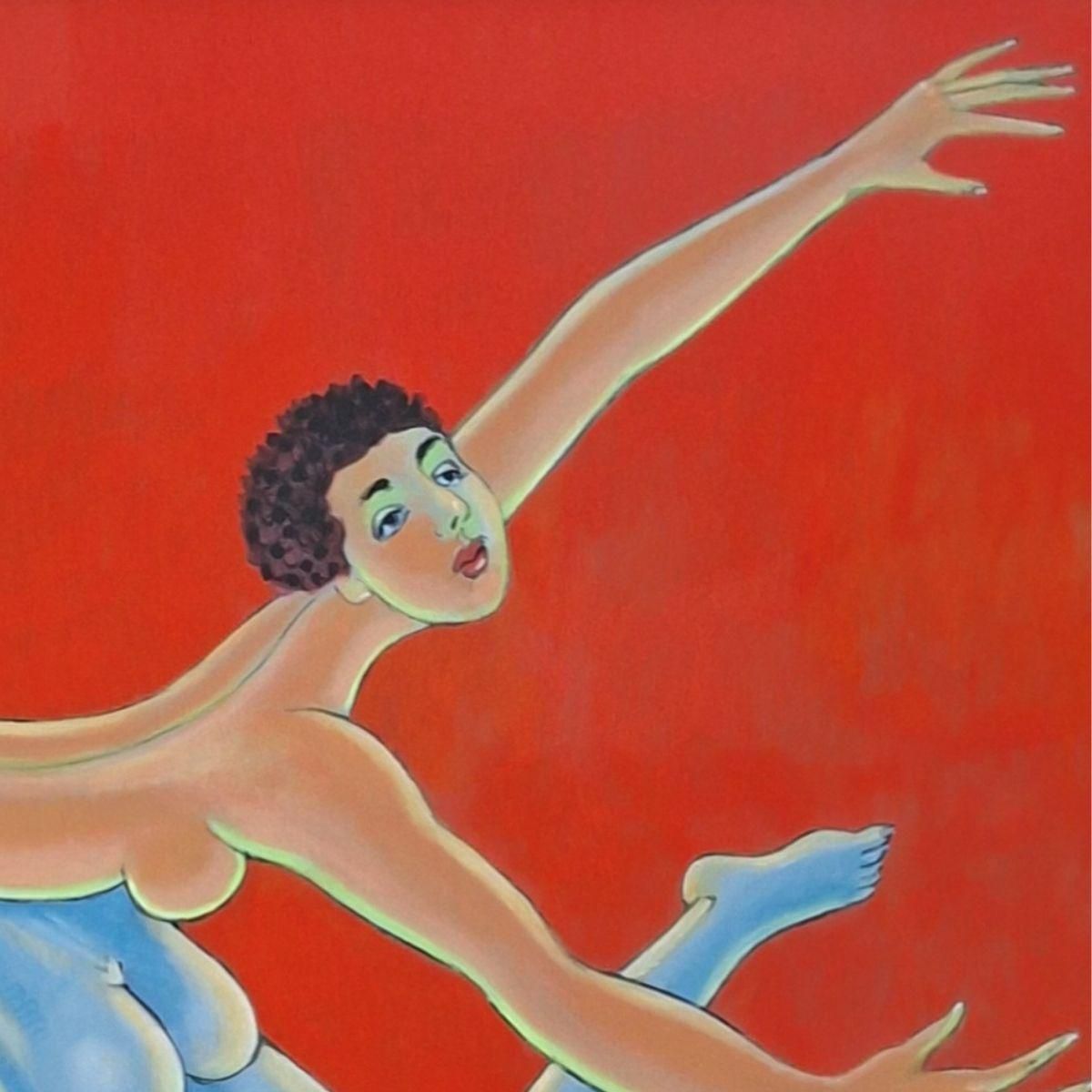 Czeslaw Tumielewiczsearching For The Other Half   Figurative Acrylic Painting, Colorful, Polish Art2007 photo Art