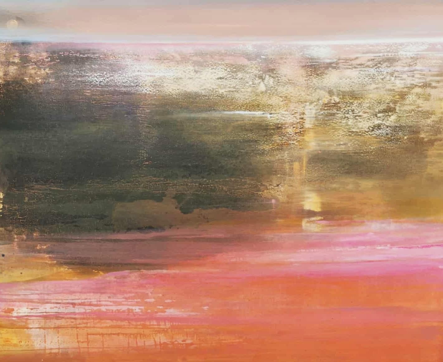 Barbara Hubertlake. Contemporary Oil Abstract Landscape Painting, Polish Artist2025