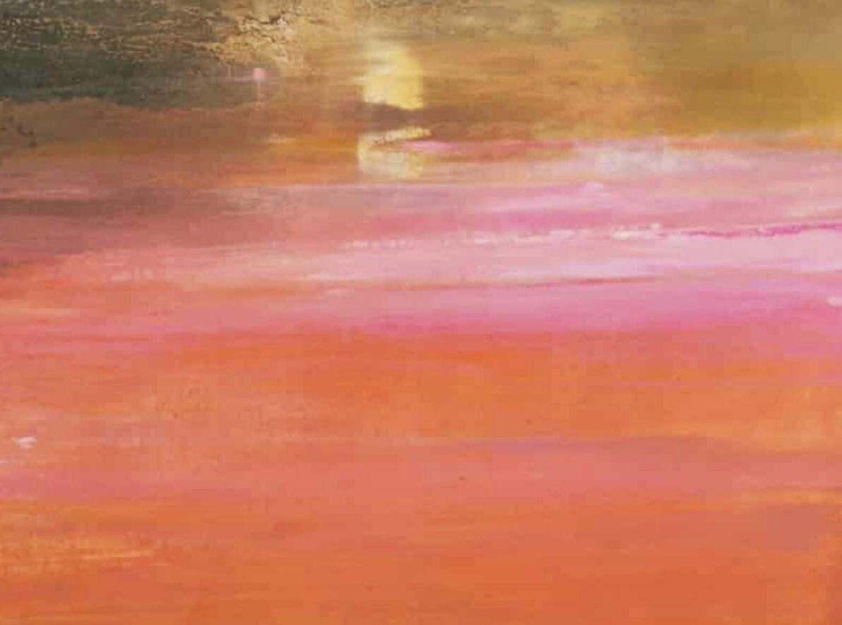 Barbara Hubertlake. Contemporary Oil Abstract Landscape Painting, Polish Artist2025 photo Art