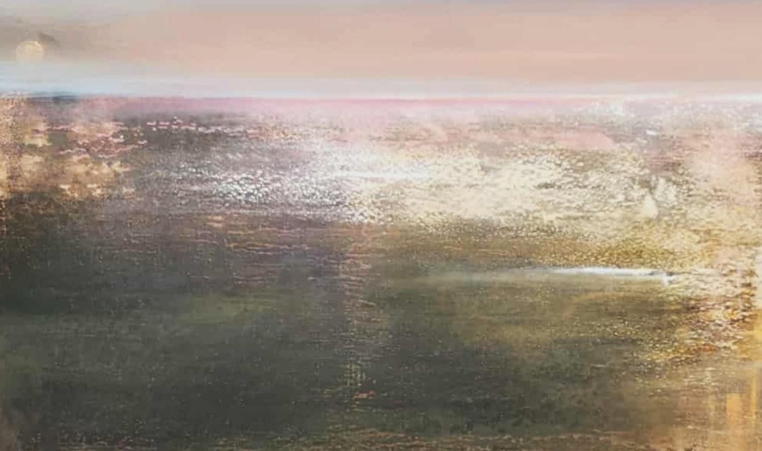 Barbara Hubertlake. Contemporary Oil Abstract Landscape Painting, Polish Artist2025 photo 3271.0