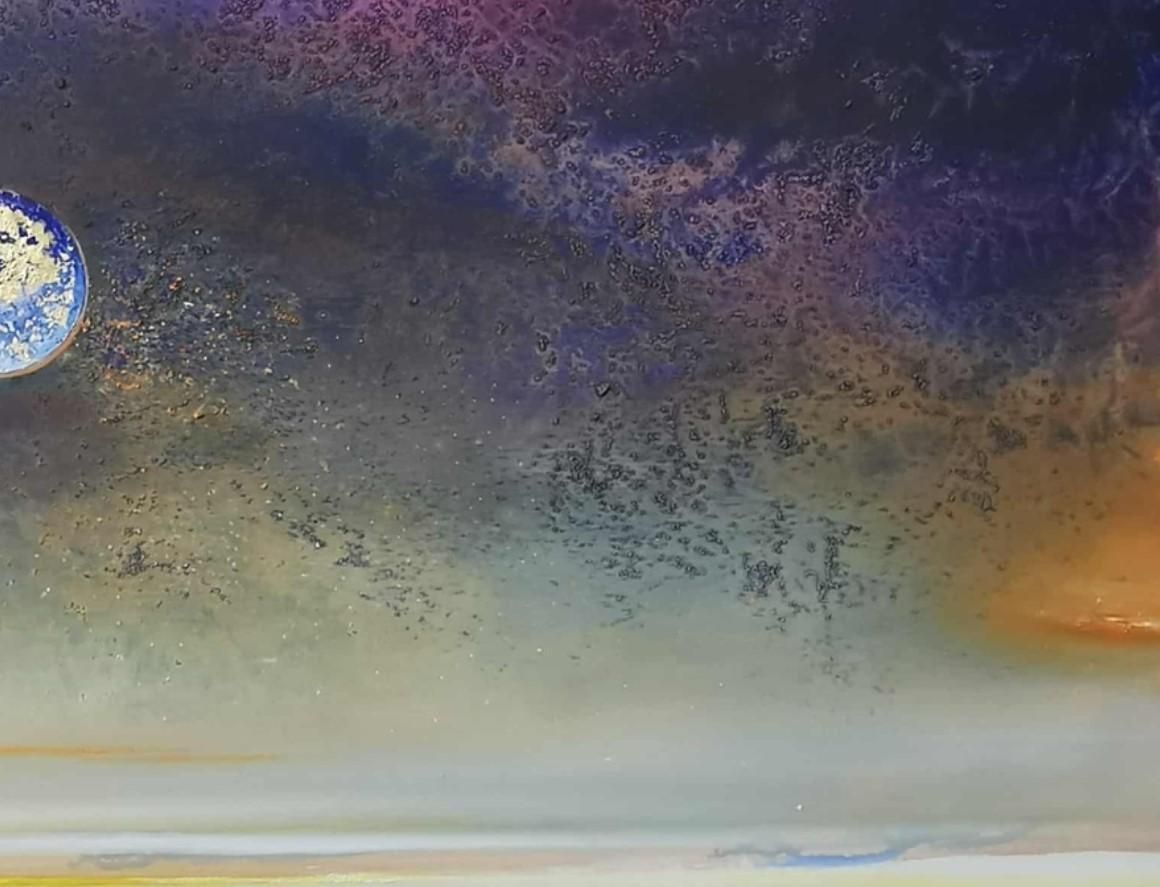 Barbara Hubertbright Night. Contemporary Oil Abstract Landscape Painting, Polish Artist2025 photo 3208.0