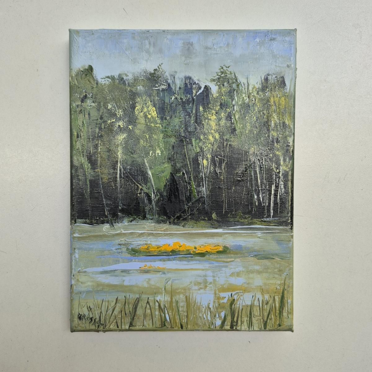 Monika Rossamarigolds   Contemporary Oil Painting, Landscape, Colorful, Polish Artist2025 photo furniture