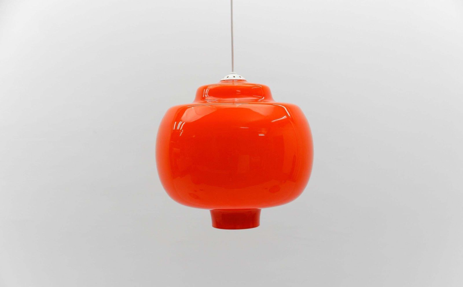 Lovely Huge Orange Glass Ceiling Lamp By Peill & Putzler, 1960s photo buy