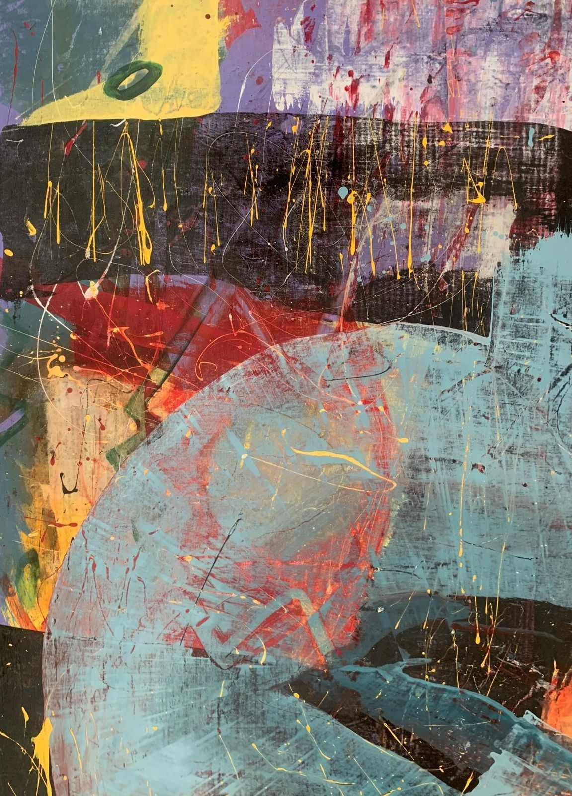 Monika Rossaabstraction. Contemporary Abstract Oil Painting, Colorful, Dynamic, Polish Art2025 photo 1907.0