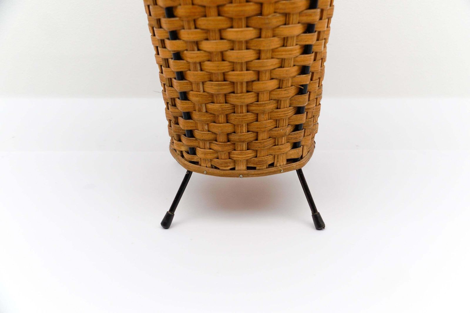 Scandinavian Rattan And String Umbrella Stand, 1960s Sweden photo vinterior