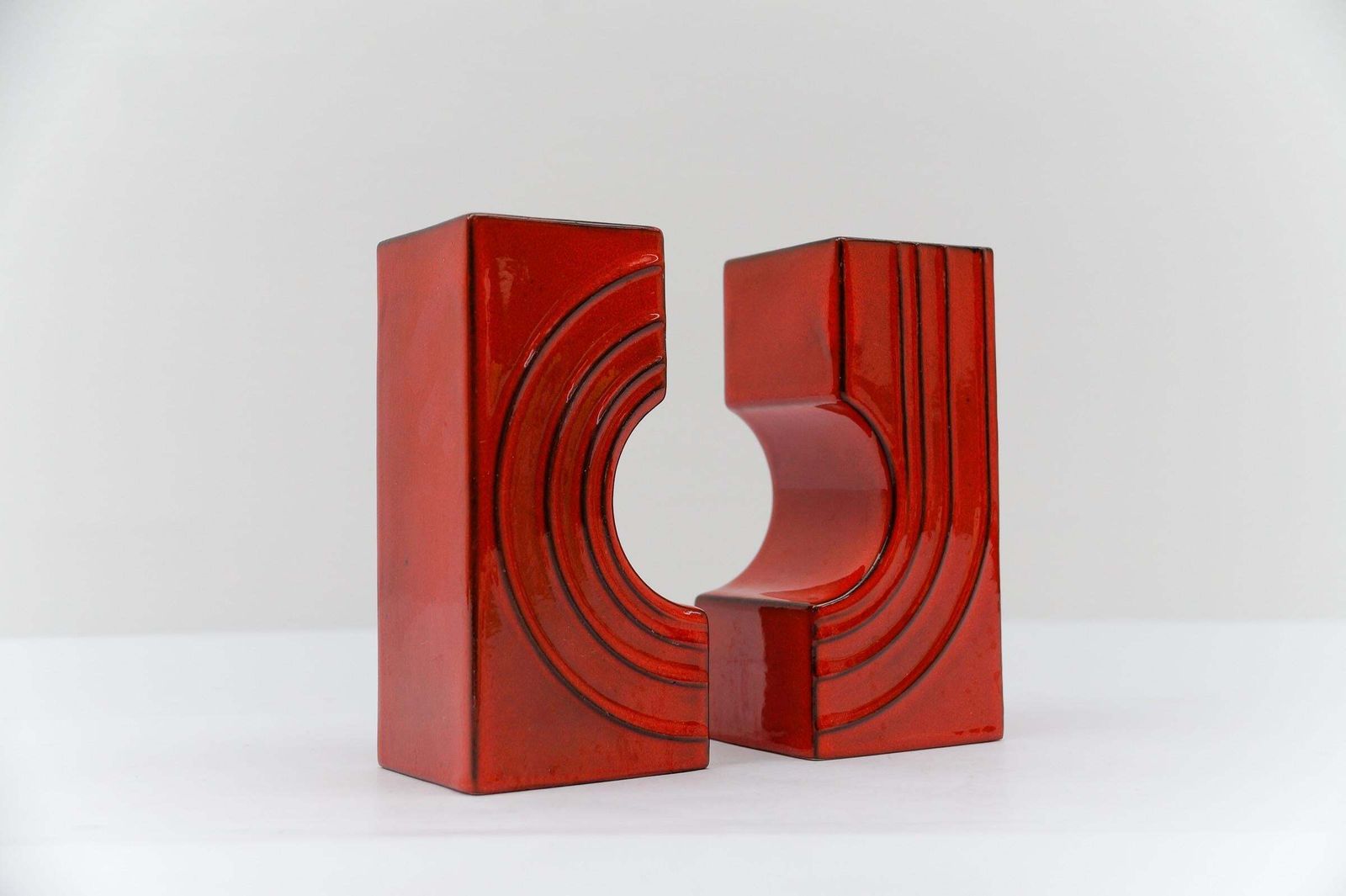 Set Of 2 "Cyclone" Ceramic Vases By Cari Zalloni For Steuler, 1970s photo furniture
