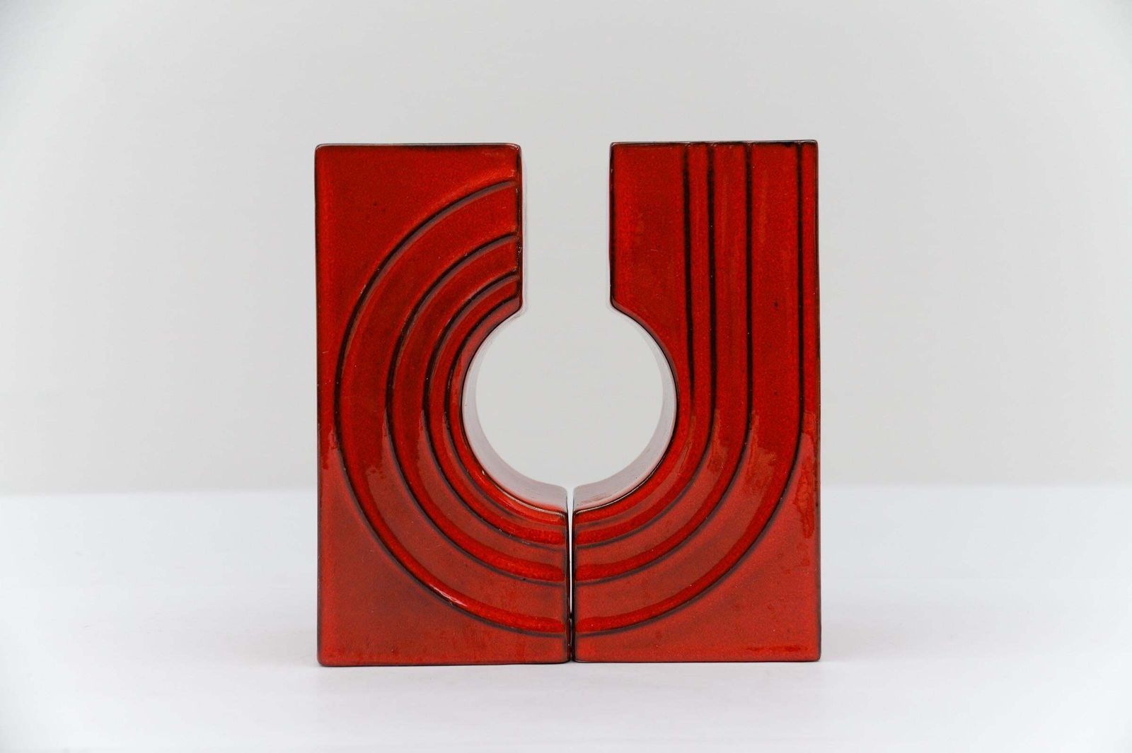 Set Of 2 "Cyclone" Ceramic Vases By Cari Zalloni For Steuler, 1970s photo Home Decor
