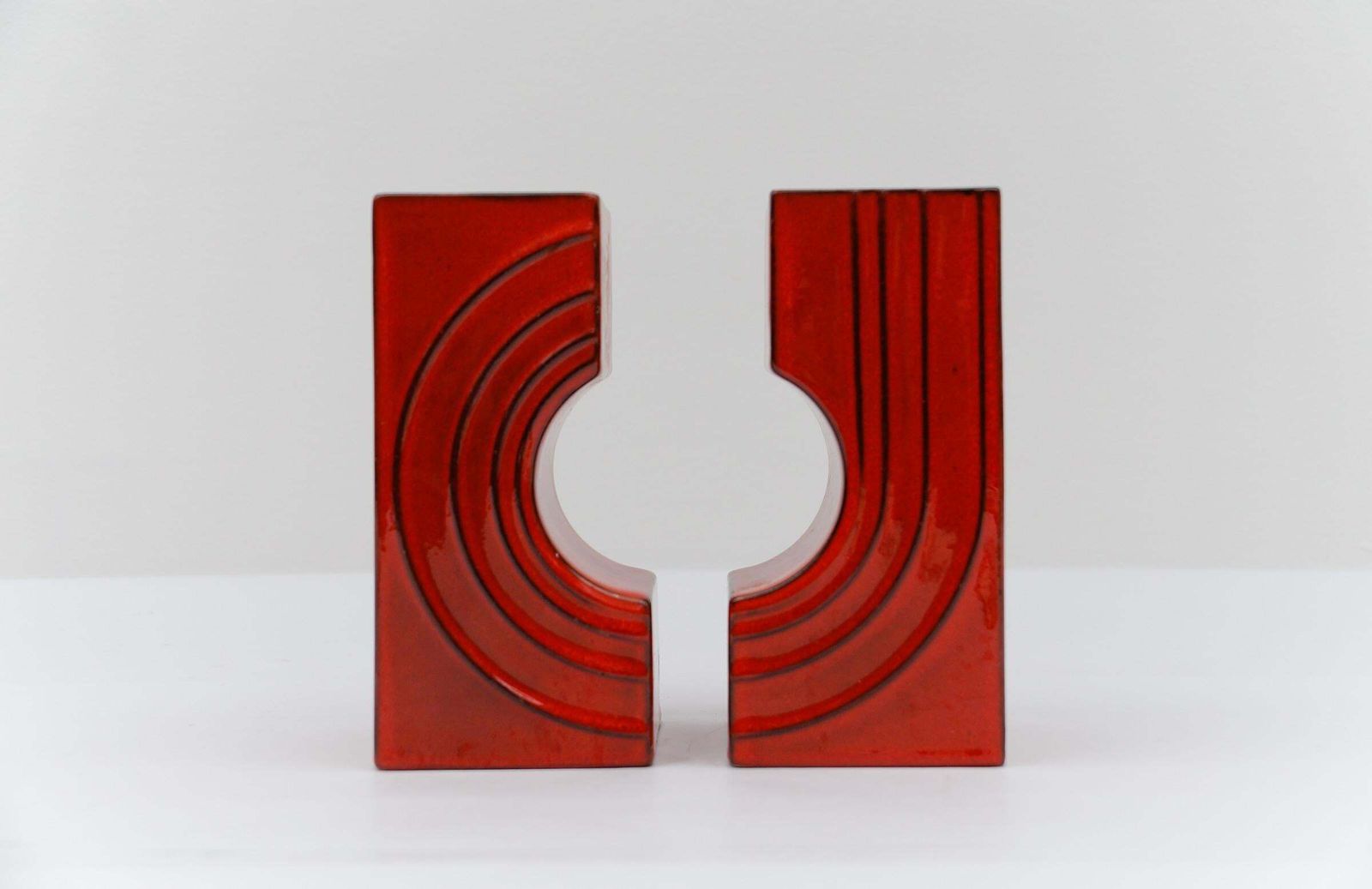 Set Of 2 "Cyclone" Ceramic Vases By Cari Zalloni For Steuler, 1970s photo 434.0