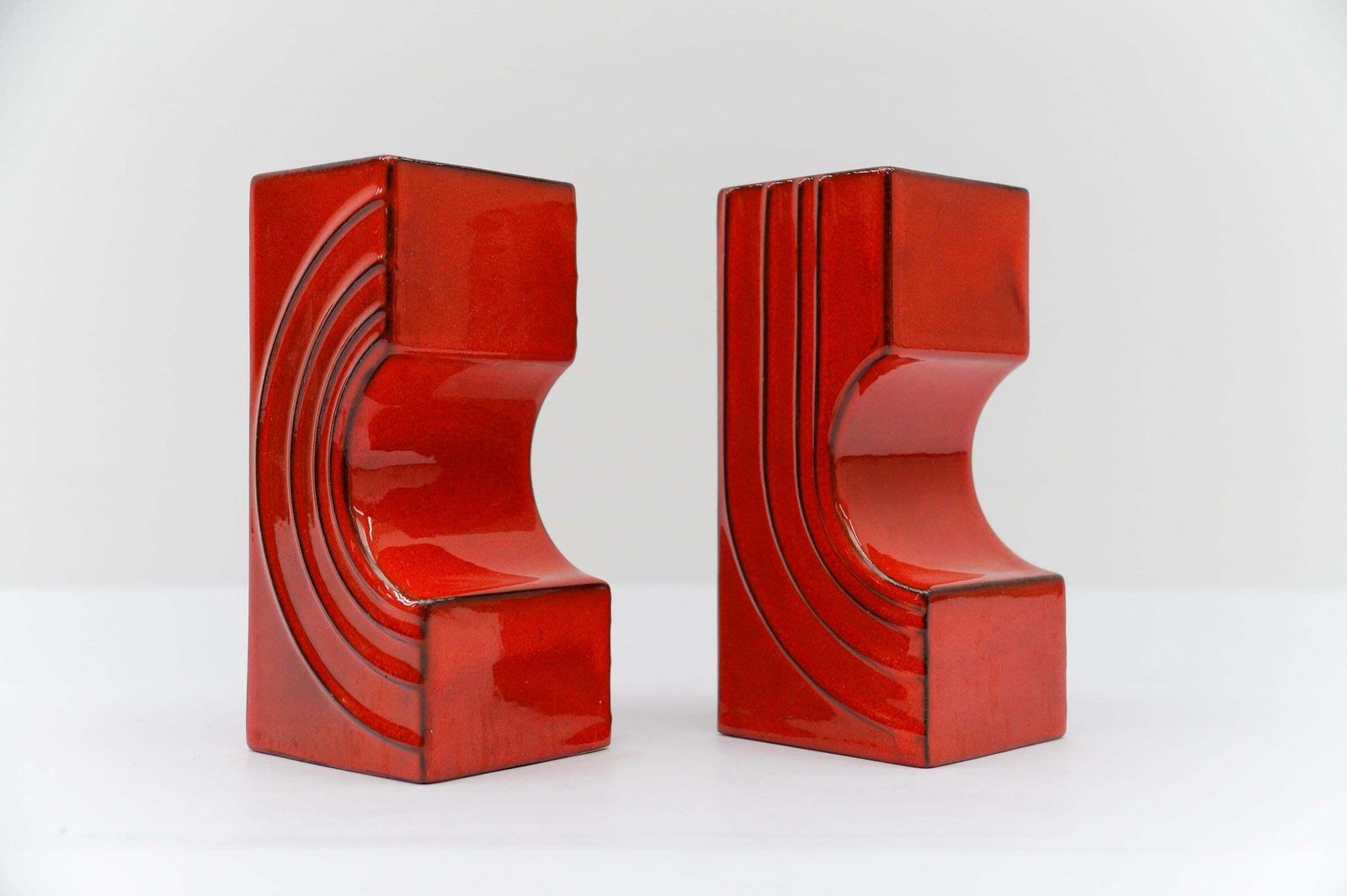 photo for sale Set Of 2 "Cyclone" Ceramic Vases By Cari Zalloni For Steuler, 1970s