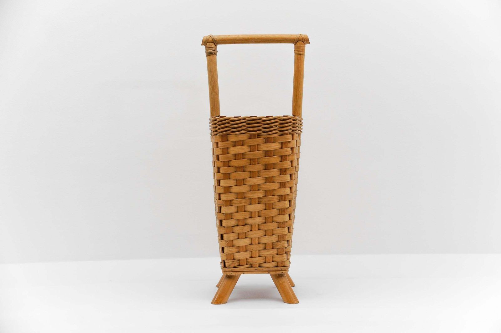 Italian Bamboo And Rattan Umbrella Stand, 1960s photo Home Decor