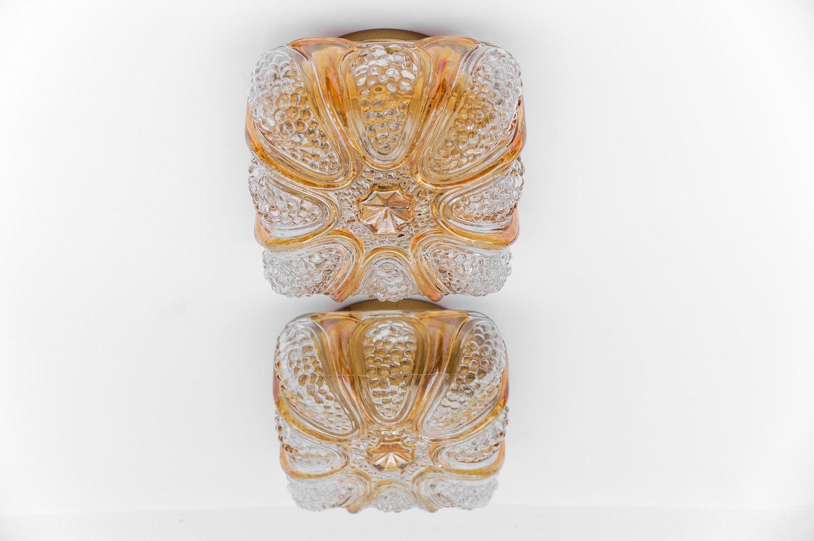 Pair Of Bubble Glass Wall Lamps Or Flush Mounts, 1960s Limburg photo 1040.0