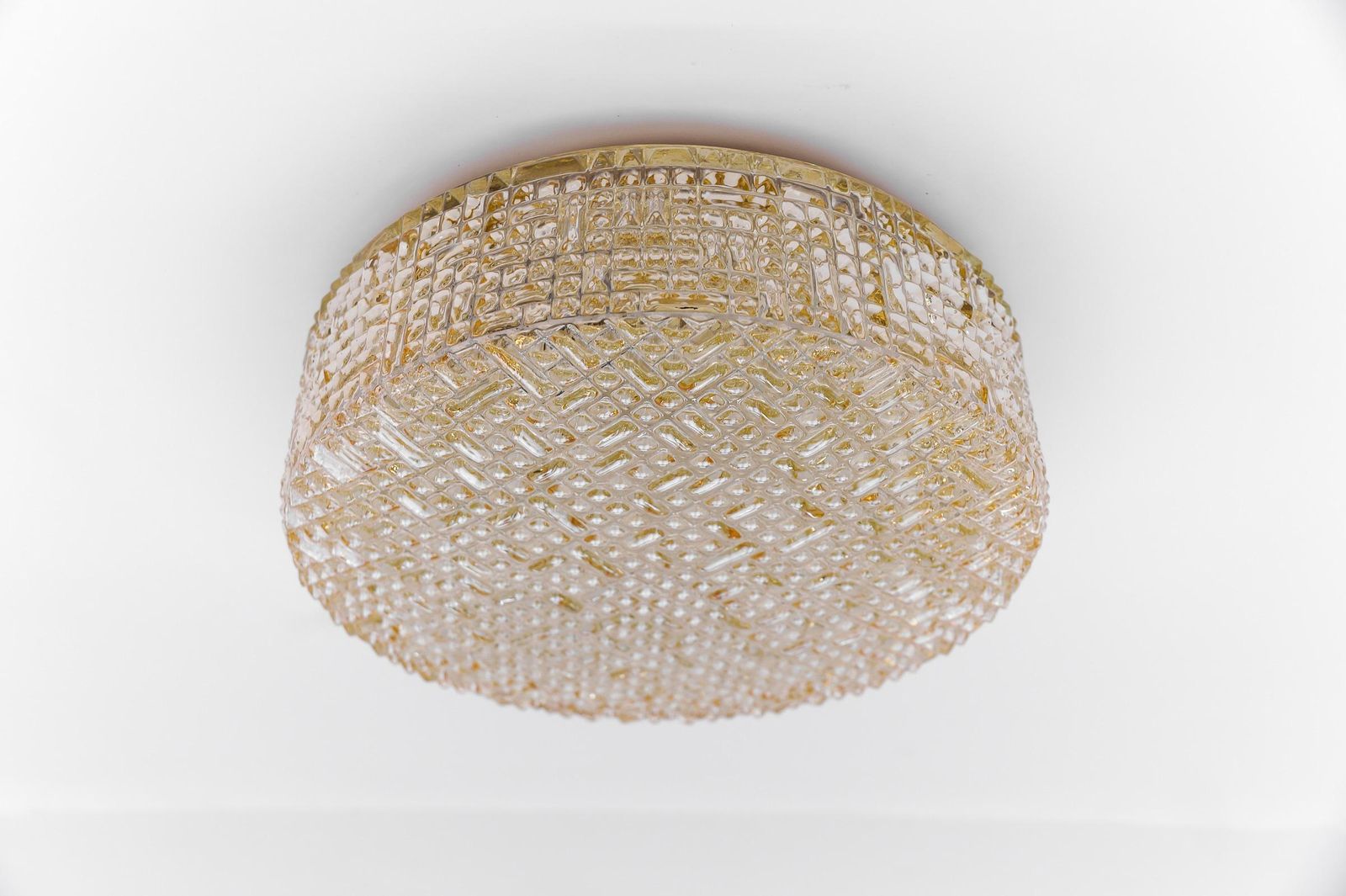 Lovely Amber Bubble Glass Flush Mount Lamp By Helena Tynell For Limburg Boom photo furniture