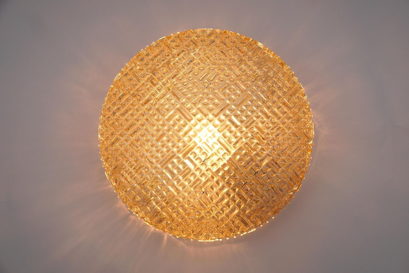 Lovely Amber Bubble Glass Flush Mount Lamp By Helena Tynell For Limburg Boom photo 751.0