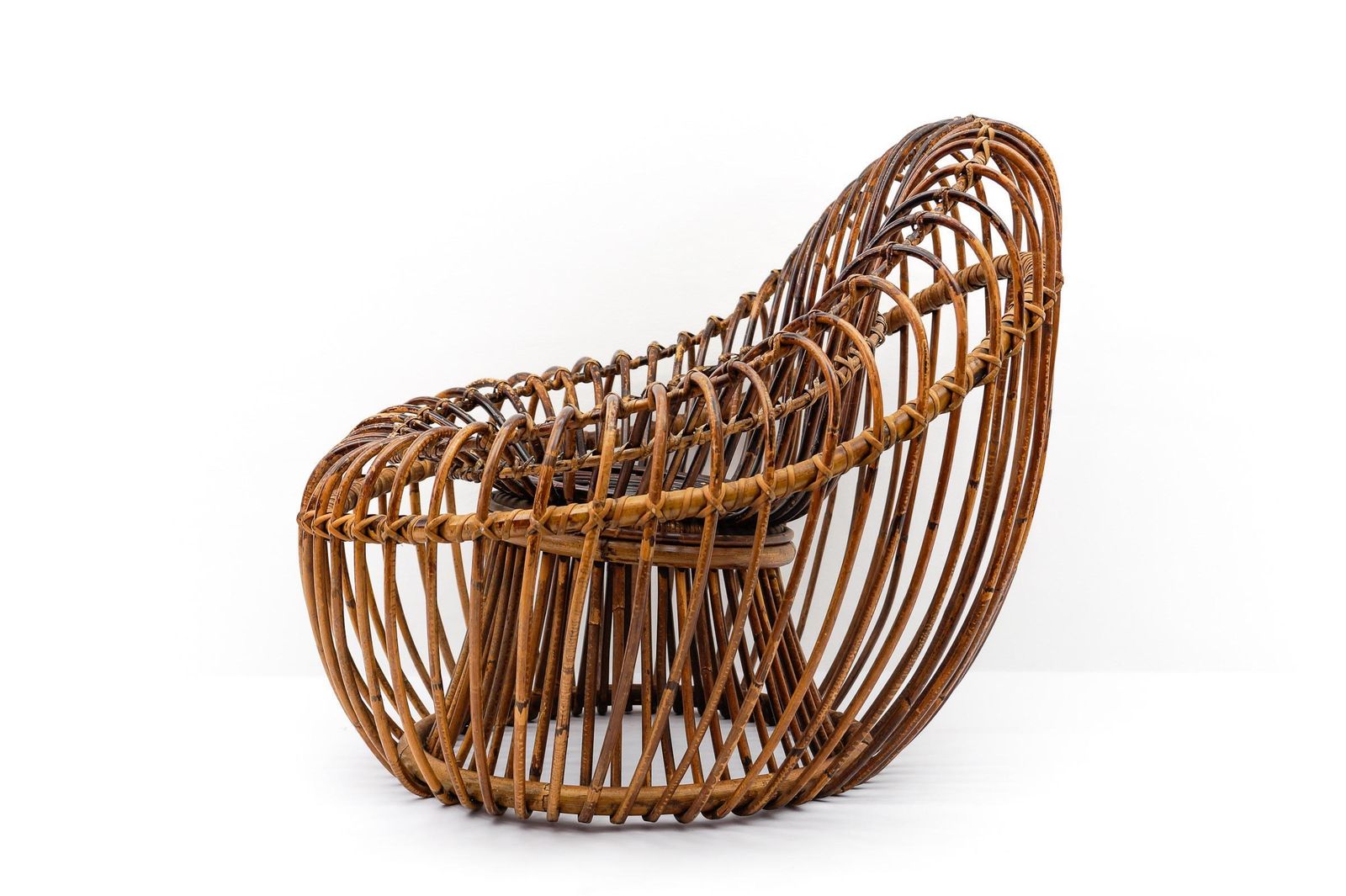 Janine Abraham & Dirk Jan Rol Armchair Rattan And Bamboo, 1950s photo buy